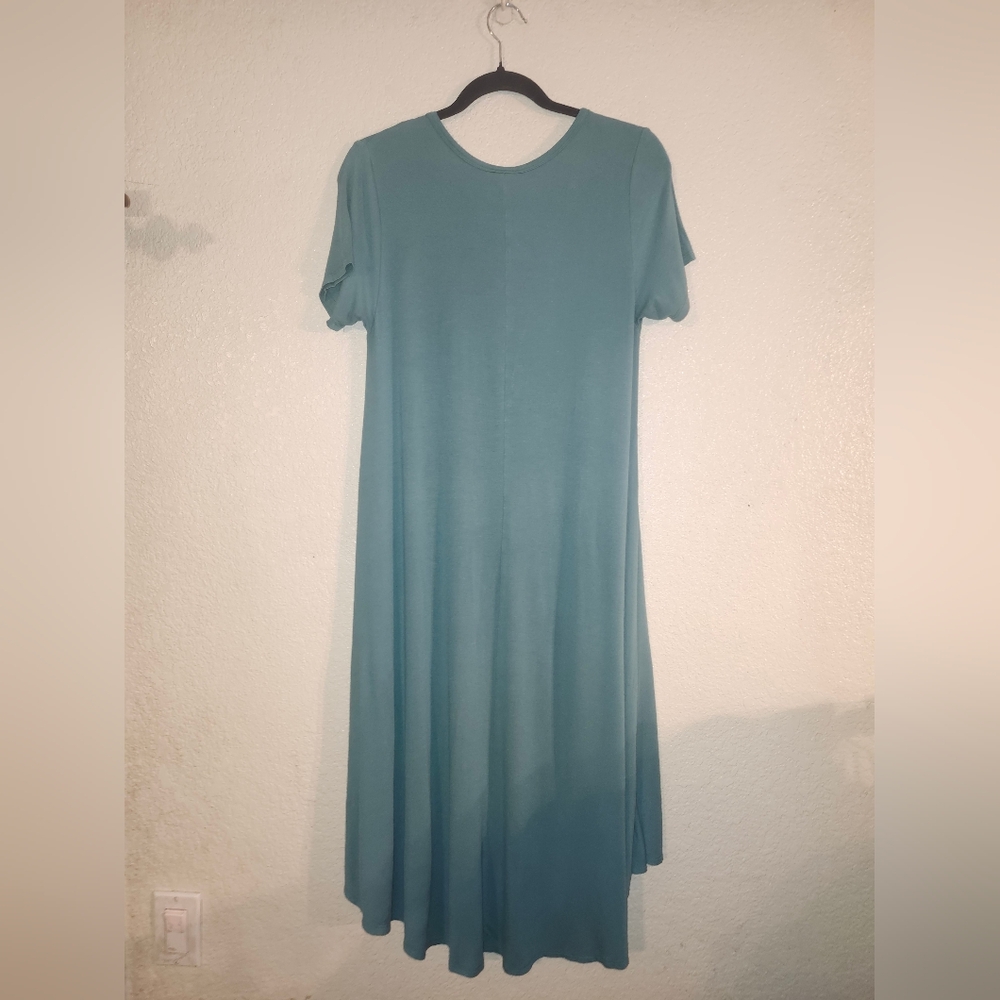 EUC LuLaRoe "Carly T-Shirt Dress" in Jade Green • Sz XS (2-4+) - Picture 8 of 10